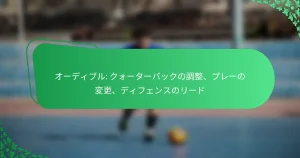 オーディブル: クォーターバックの調整、プレーの変更、ディフェンスのリード